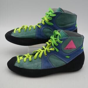 Merrell Flashdance Rock Climbing Shoes Women's 9.5  Blue Green Leather